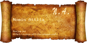 Nomis Attila névjegykártya
